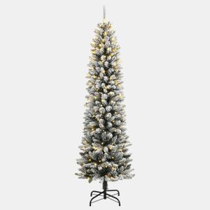 Árvore Natal - Pinheiro de Natal artificial c 300 luzes LED e flocos de neve 210cm