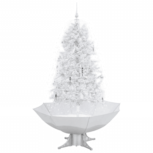 Árvore de Natal c neve base formato guarda-chuva 170 cm branco