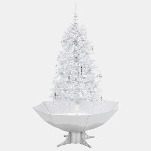 Árvore de Natal c neve base formato guarda-chuva 170 cm branco