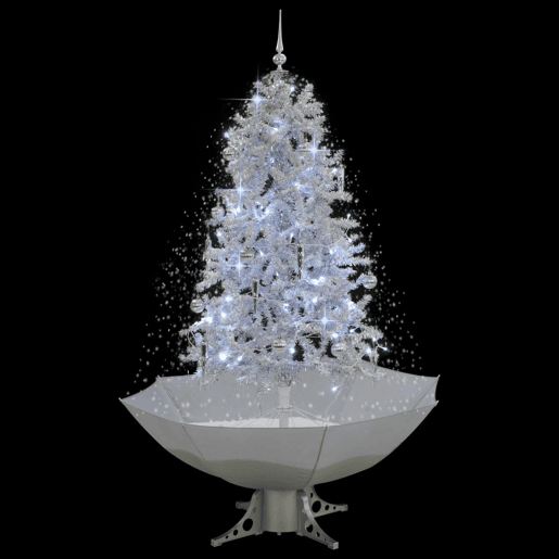 Árvore de Natal c neve base formato guarda-chuva 170 cm branco