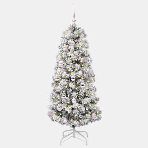 Árvore de Natal - Pinheiro de Natal Articulada Artificial Verde e branco 150 cm