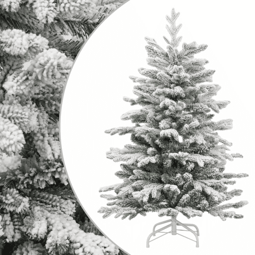 Árvore de Natal - Pinheiro de Natal artificial articulada c flocos de neve 150 cm
