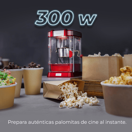 Máquina de pipocas Cecotec Fun&Taste Pu2019Corn Classic 300 W Vermelho Máquina de pipocas Cecotec Fun&Taste Pu2019Corn Classic 300 W Vermelho