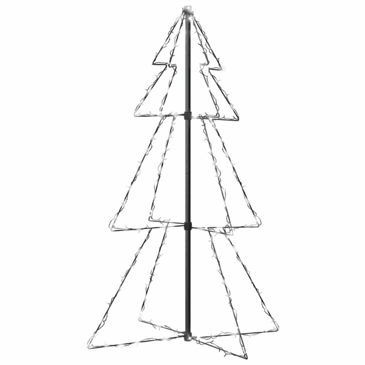 Árvore de Natal - Pinheiro de Natal em cone 160 LEDs 78x120 cm interior e exterior Árvore de Natal - Pinheiro de Natal em cone 160 LEDs 78x120 cm interior e exterior