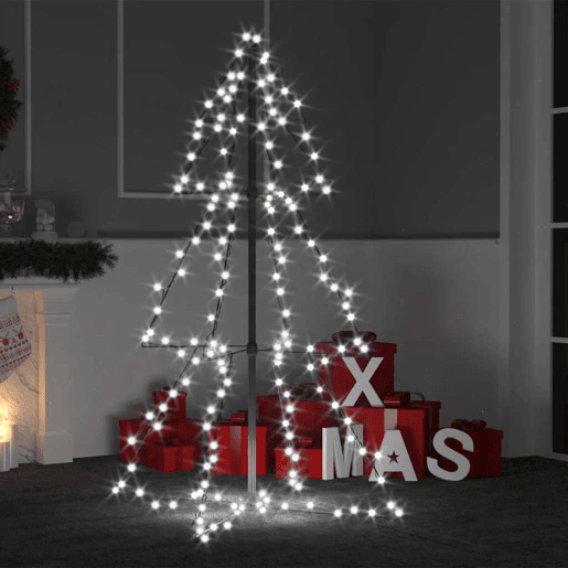 Árvore de Natal - Pinheiro de Natal em cone 160 LEDs 78x120 cm interior e exterior Árvore de Natal - Pinheiro de Natal em cone 160 LEDs 78x120 cm interior e exterior