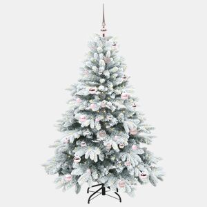 Árvore de Natal - Pinheiro de Natal Artificial com 150 LEDs Verde 150 cm PE e PVC