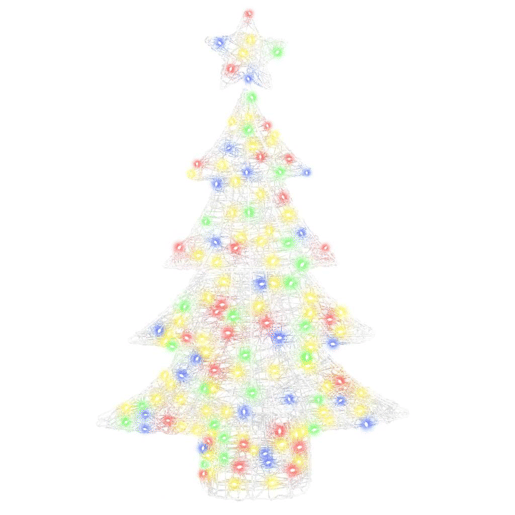 Árvore de Natal - Pinheiro de Natal com 100 LEDs Multicolor 120 cm Acrílo