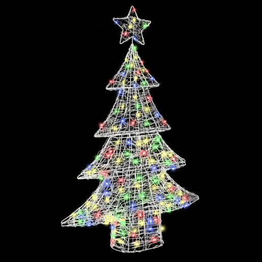 Árvore de Natal - Pinheiro de Natal com 100 LEDs Multicolor 120 cm Acrílo