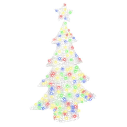 Árvore de Natal - Pinheiro de Natal com 100 LEDs Multicolor 120 cm Acrílo