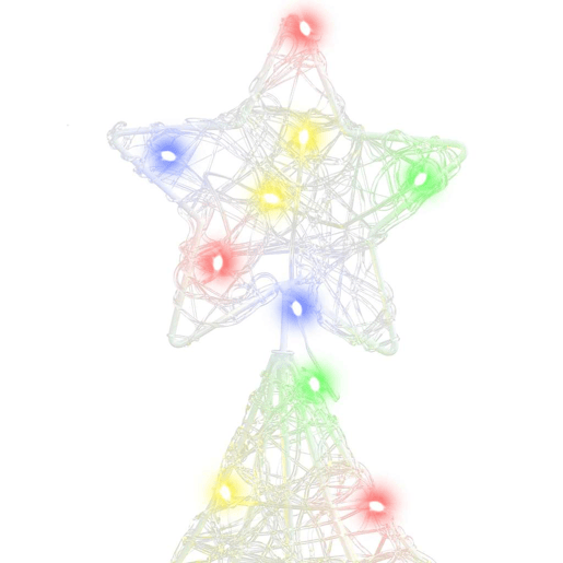 Árvore de Natal - Pinheiro de Natal com 100 LEDs Multicolor 120 cm Acrílo