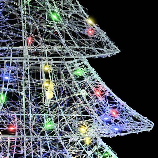 Árvore de Natal - Pinheiro de Natal com 100 LEDs Multicolor 120 cm Acrílo