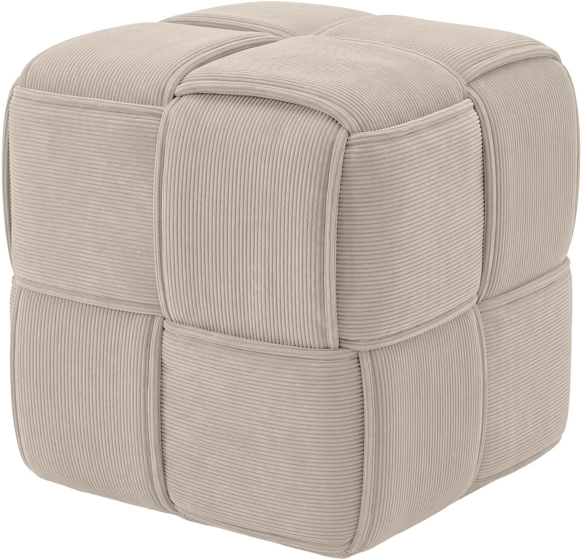 Taburete forinta de pana crema 40x40x40 cm