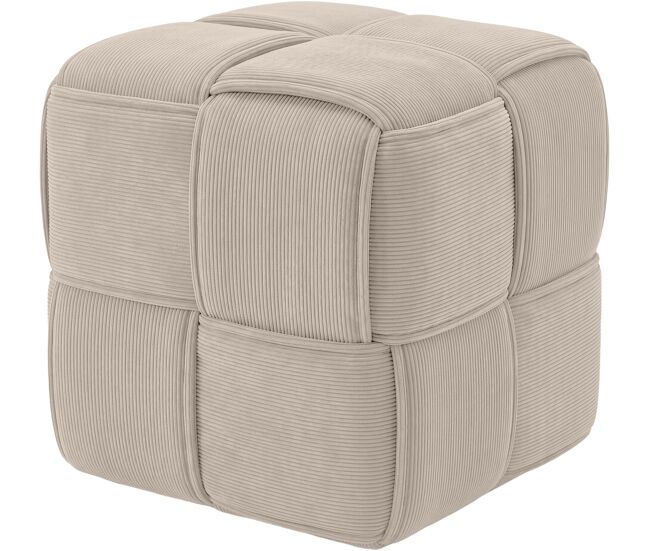 Taburete forinta de pana crema 40x40x40 cm