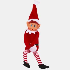 Elfo de Natal Papai Noel Perna Longa Vinil Macio Elfo com Chapéu de Elfo 35cm