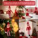 Elfo Navideño Papá Noel Elfo de Vinilo Suave de Pierna Larga con Sombrero Elfo Elfo Navideño Papá Noel Elfo de Vinilo Suave de Pierna Larga con Sombrero Elfo Rojo