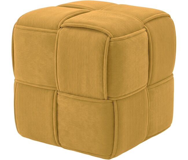 Taburete forinta de pana amarillo 40x40x40 cm