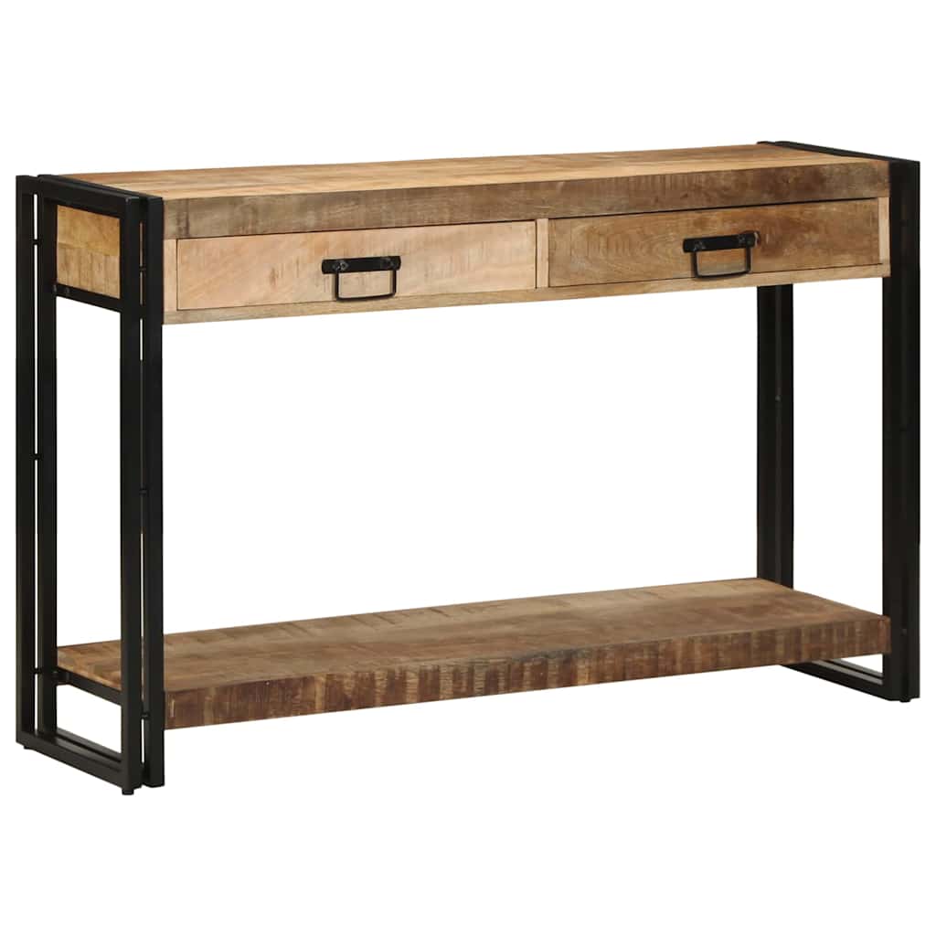 Mesa consola marrón 120 x 33 x 75 cm madera maciza de mango