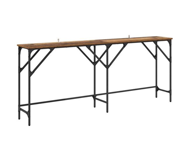 Mesa consola madera vieja 180 x 29 x 75 cm madera contrachapada