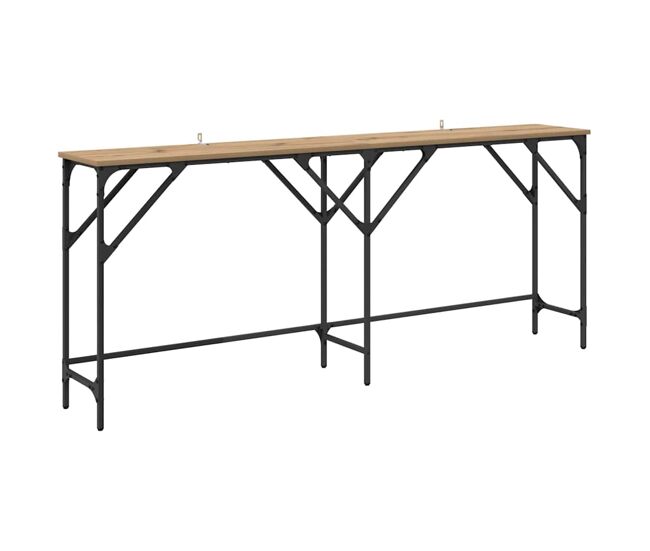 Mesa consola roble artisan 180 x 29 x 75 cm