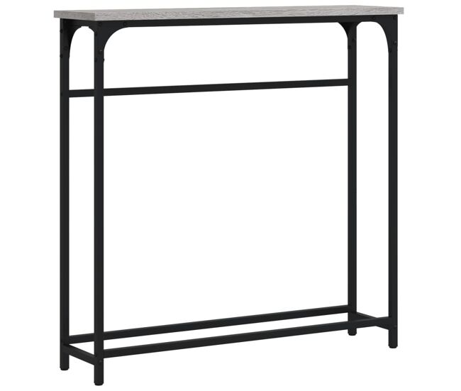 Mesa consola madera de ingeniería gris sonoma 75x19,5x75 cm