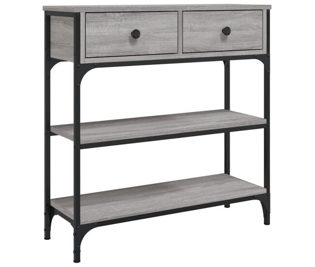 Mesa consola madera de ingeniería gris sonoma 72,5x25x75 cm