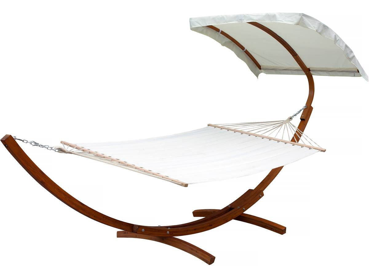 Hamaca de madera "Dallas XL" - Con toldo