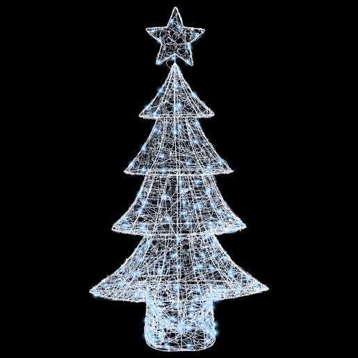 Árvore de Natal - Pinheiro de Natal com 160 LEDs Branco frio 150 cm Acrílo