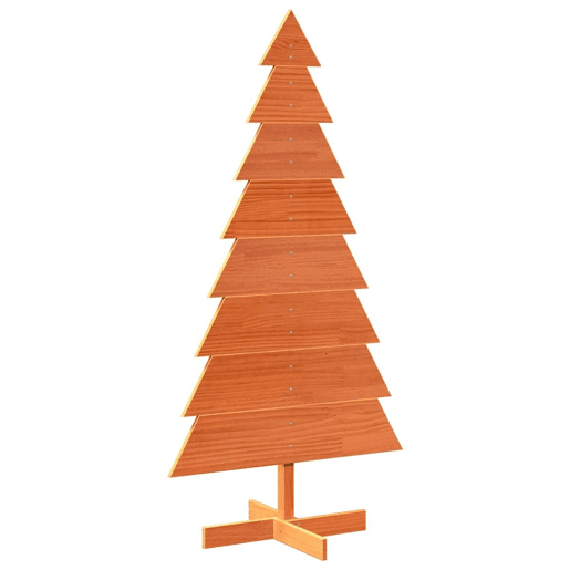Árvore de Natal decorativa 150 cm pinho maciço castanho-mel Árvore de Natal decorativa 150 cm pinho maciço castanho-mel