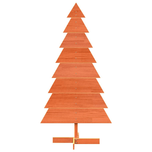 Árvore de Natal decorativa 150 cm pinho maciço castanho-mel Árvore de Natal decorativa 150 cm pinho maciço castanho-mel