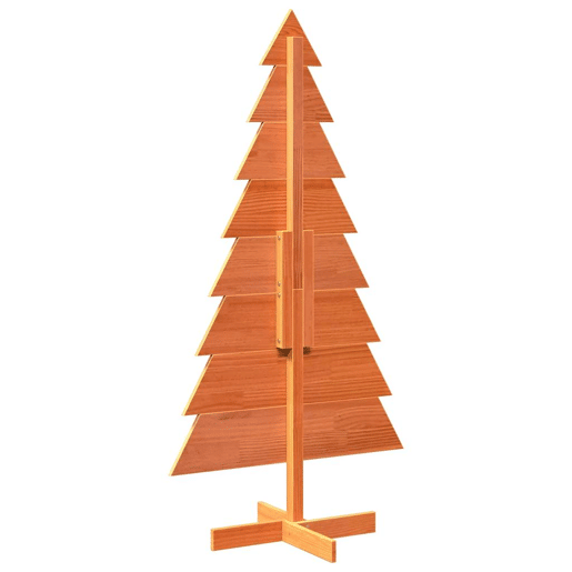 Árvore de Natal decorativa 150 cm pinho maciço castanho-mel Árvore de Natal decorativa 150 cm pinho maciço castanho-mel