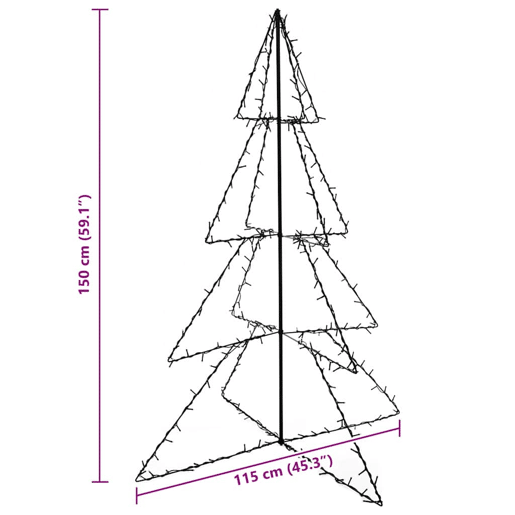 Árvore de Natal - Pinheiro de Natal em cone 240 LEDs 115x150 cm interior e exterior