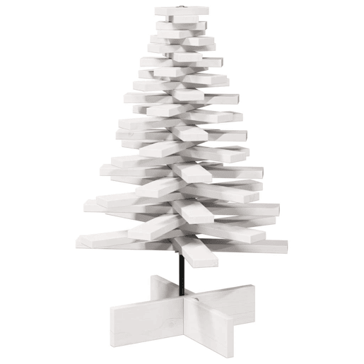 Árvore Natal - Pinheiro de Natal decorativa 80 cm madeira de pinho maciça branco