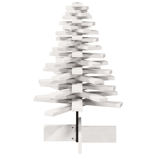 Árvore Natal - Pinheiro de Natal decorativa 80 cm madeira de pinho maciça branco