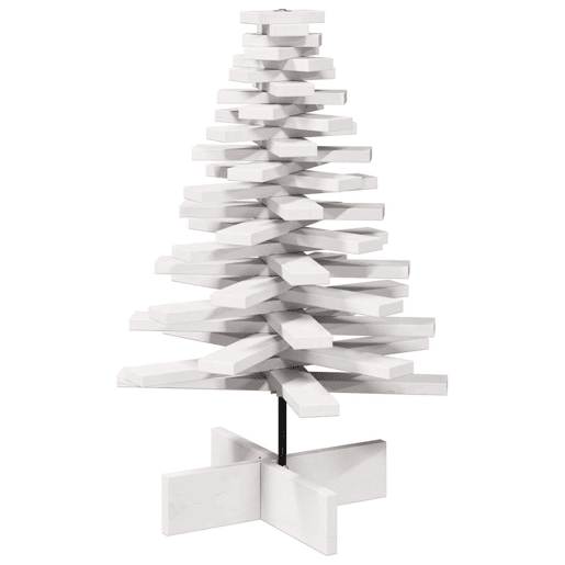 Árvore Natal - Pinheiro de Natal decorativa 80 cm madeira de pinho maciça branco