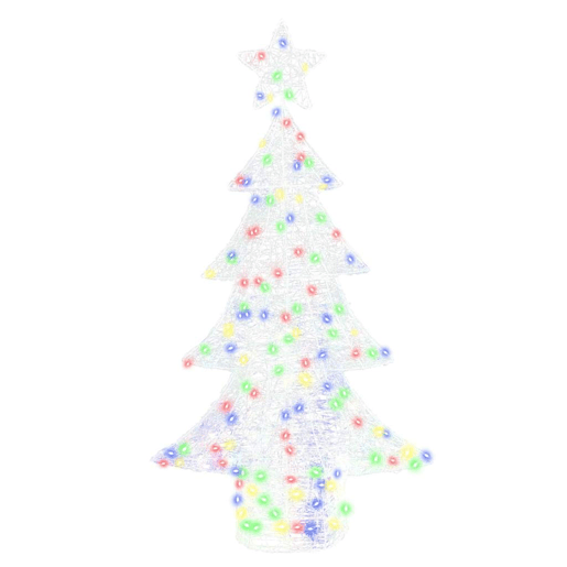Árvore de Natal - Pinheiro de Natal com 160 LEDs Multicolor 150 cm Acrílo