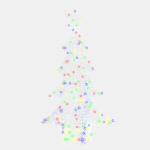 Árvore de Natal - Pinheiro de Natal com 160 LEDs Multicolor 150 cm Acrílo