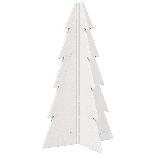 Árvore Natal - Pinheiro de Natal decorativa 69,5 cm madeira de pinho maciça branco