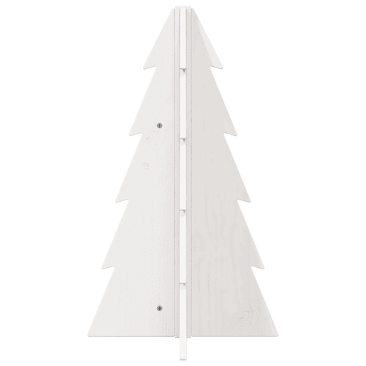 Árvore Natal - Pinheiro de Natal decorativa 69,5 cm madeira de pinho maciça branco