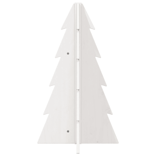 Árvore Natal - Pinheiro de Natal decorativa 69,5 cm madeira de pinho maciça branco