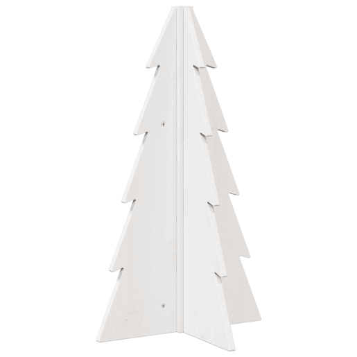 Árvore Natal - Pinheiro de Natal decorativa 69,5 cm madeira de pinho maciça branco