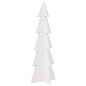 Árvore de Natal - Pinheiro de Natal decorativa 112cm madeira de pinho maciça branco