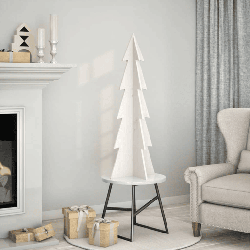 Árvore de Natal - Pinheiro de Natal decorativa 112cm madeira de pinho maciça branco Árvore de Natal - Pinheiro de Natal decorativa 112cm madeira de pinho maciça branco