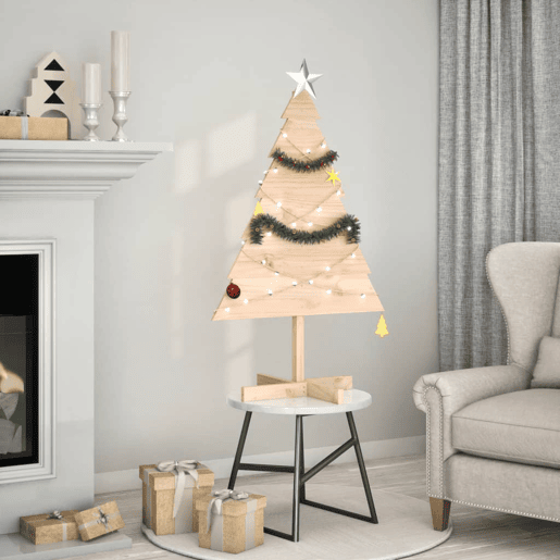 Árvore de Natal - Pinheiro de Natal em madeira decorativa 110 cm madeira maciça Árvore de Natal - Pinheiro de Natal em madeira decorativa 110 cm madeira maciça