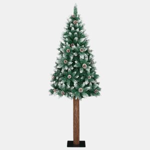 Árvore de Natal - Pinheiro de Natal Slim com 300 LEDs Verde e Branco 180 cm