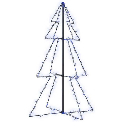 Árvore de Natal - Pinheiro de Natal em cone 160 LEDs 78x120 cm interior e exterior