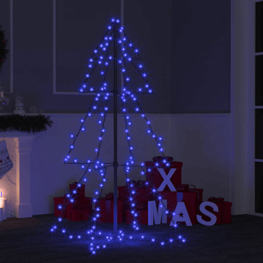 Árvore de Natal - Pinheiro de Natal em cone 160 LEDs 78x120 cm interior e exterior