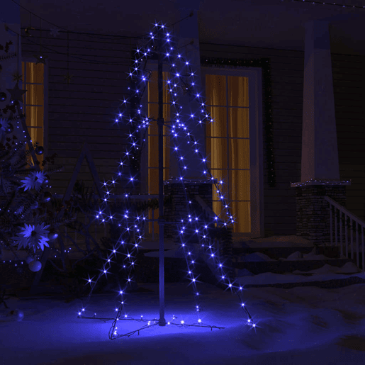 Árvore de Natal - Pinheiro de Natal em cone 160 LEDs 78x120 cm interior e exterior