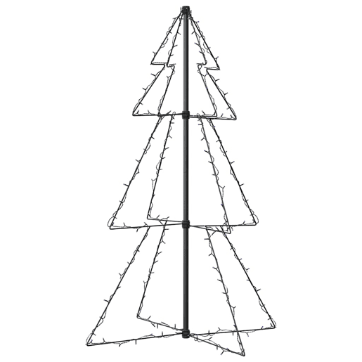 Árvore de Natal - Pinheiro de Natal em cone 160 LEDs 78x120 cm interior e exterior