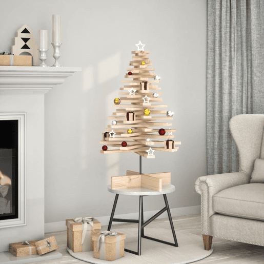 Árvore de Natal - Pinheiro de Natal decorativa 100 cm madeira de pinho maciça