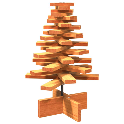 Árvore de Natal decorativa 60 cm pinho maciço castanho-mel Árvore de Natal decorativa 60 cm pinho maciço castanho-mel
